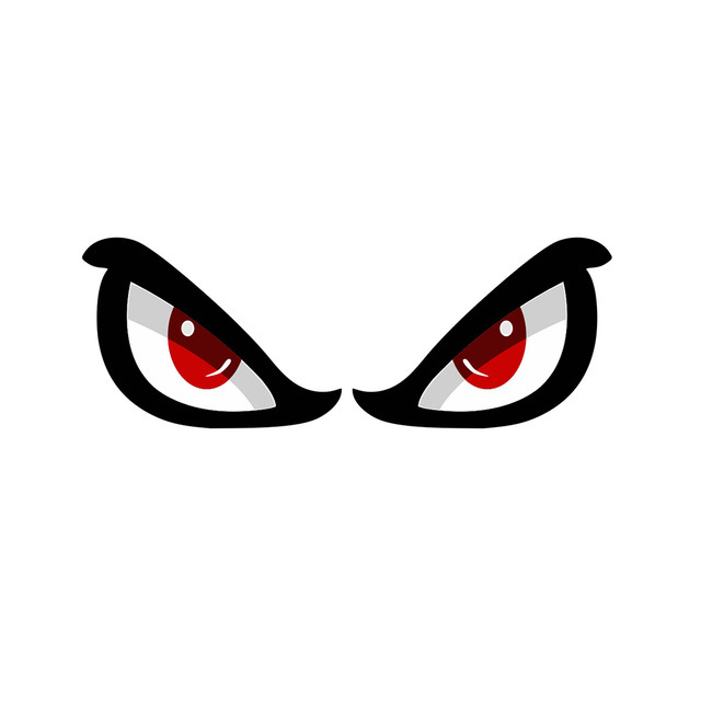 外贸热销汽车贴纸3d仿真鲨鱼眼图案贴眼睛后视镜装饰摩托车贴防水