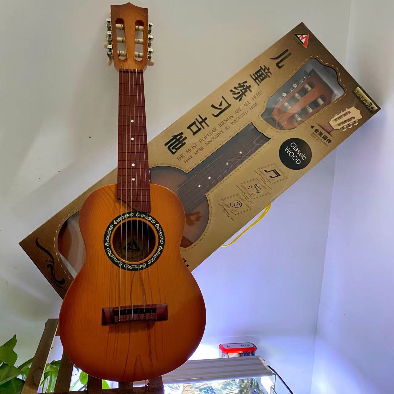 儿童仿真吉他钢丝琴弦初学者可入门男女孩学生礼物古典音乐器玩具