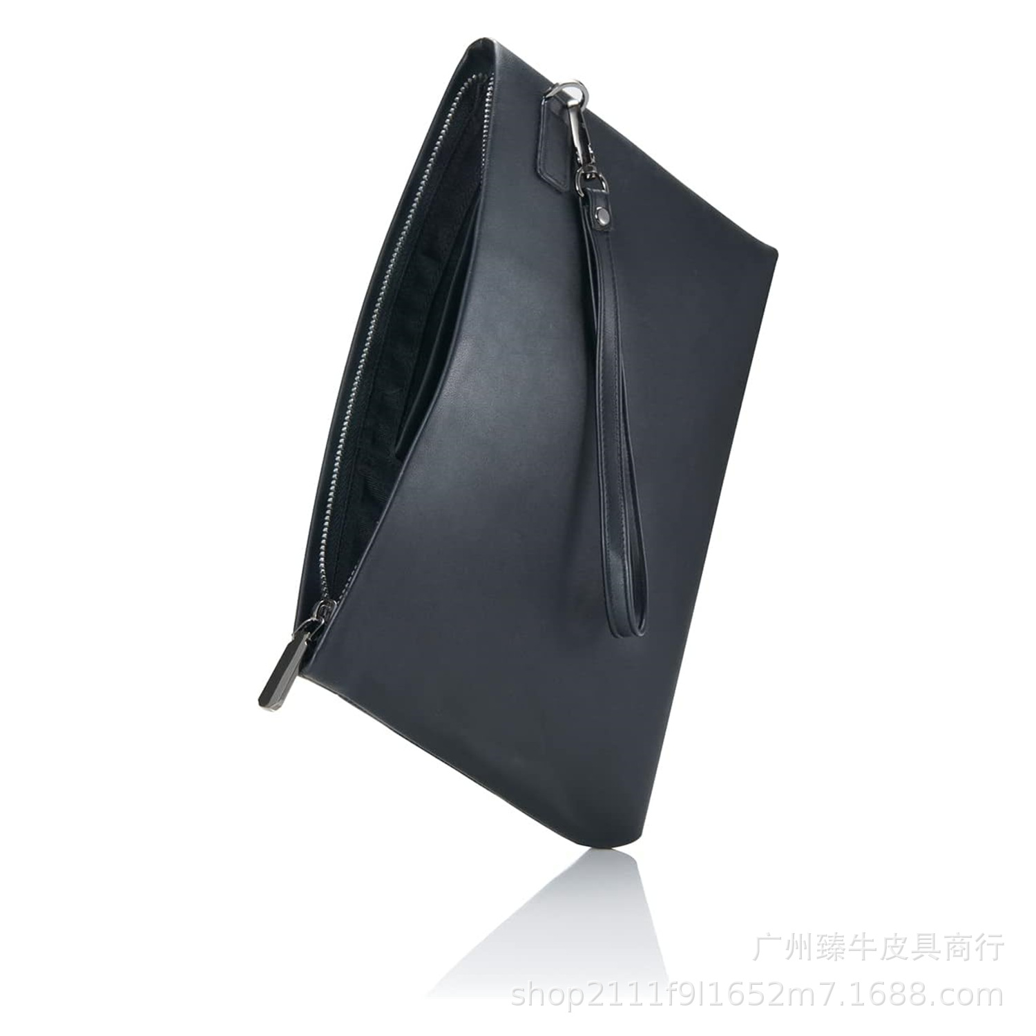 亚马逊男士新款pu手拿包 正式包便携手机包钱包 出差旅行商务包