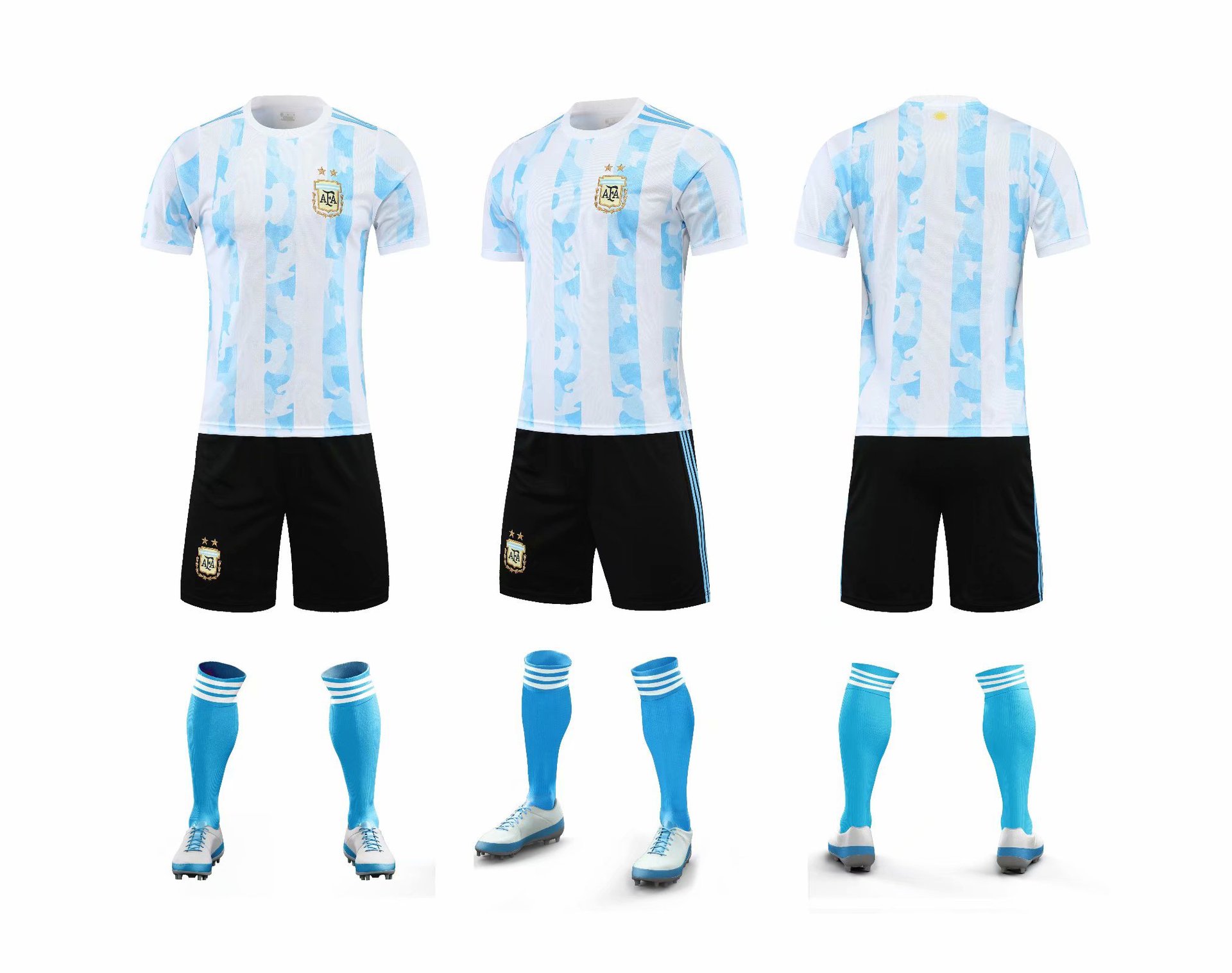 20-21梅西阿根廷主客场国家队足球衣服套装成人童装队服16码-2xl