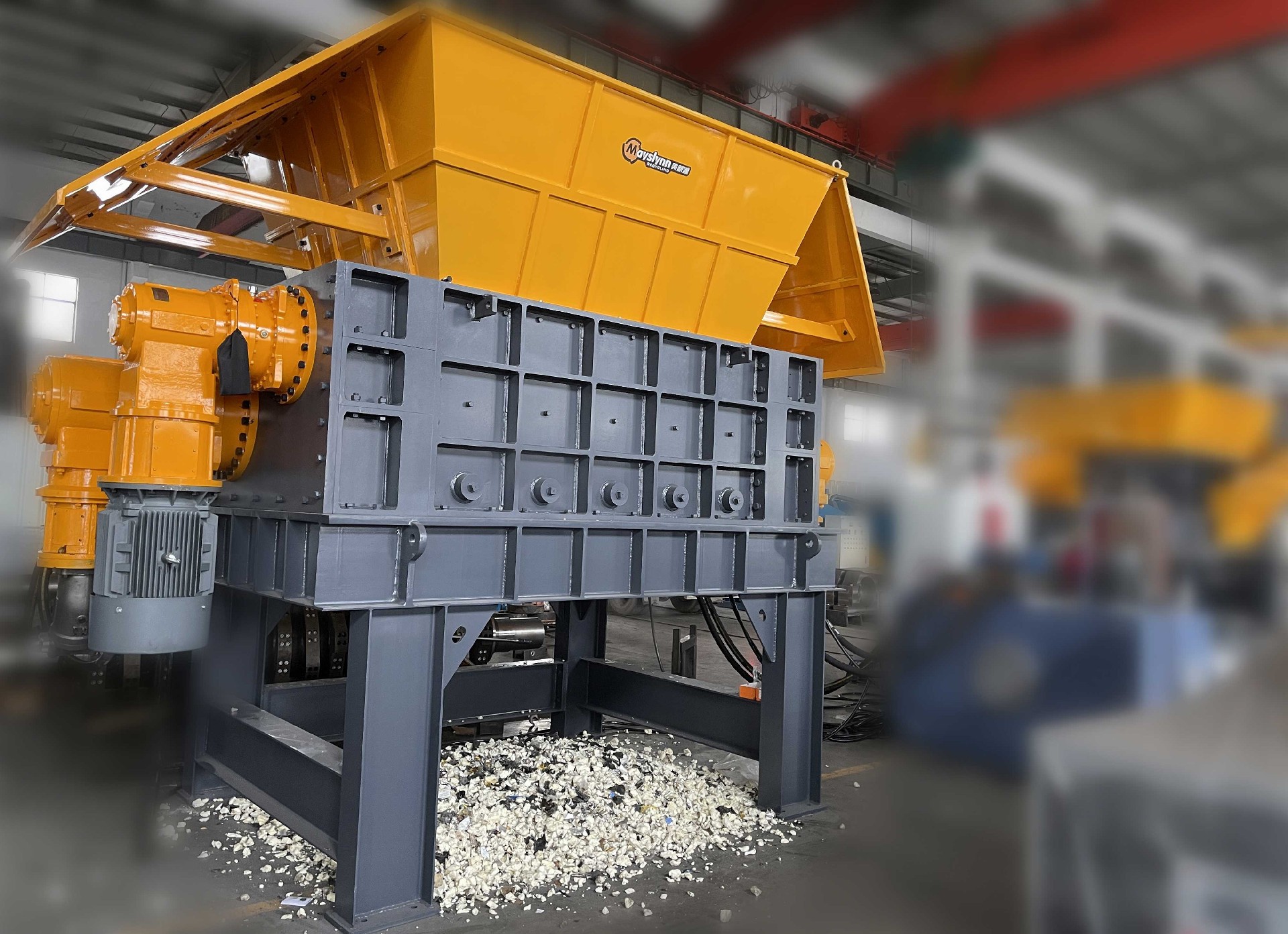 大型四轴撕碎机 生活垃圾废旧金属破碎机 塑料木材轮胎塑胶粉碎机