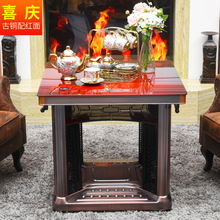 电暖桌取暖桌烤火桌子家用暖脚电暖炉正方形电烤火炉桌四面取暖器