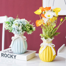 现代简约欧式大花口客厅插花干花水培花器陶瓷花瓶摆件装饰品餐桌