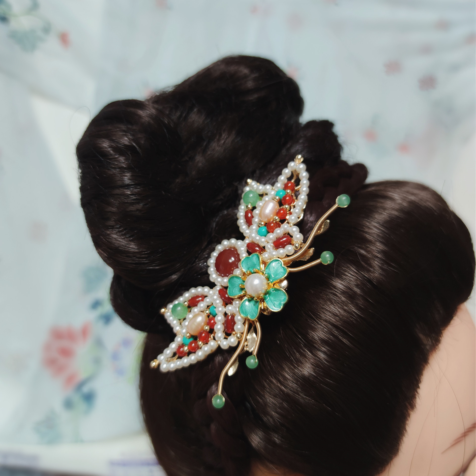 古之韵新品手工制作古装汉服头饰古风发簪发钗明制配饰比翼双飞