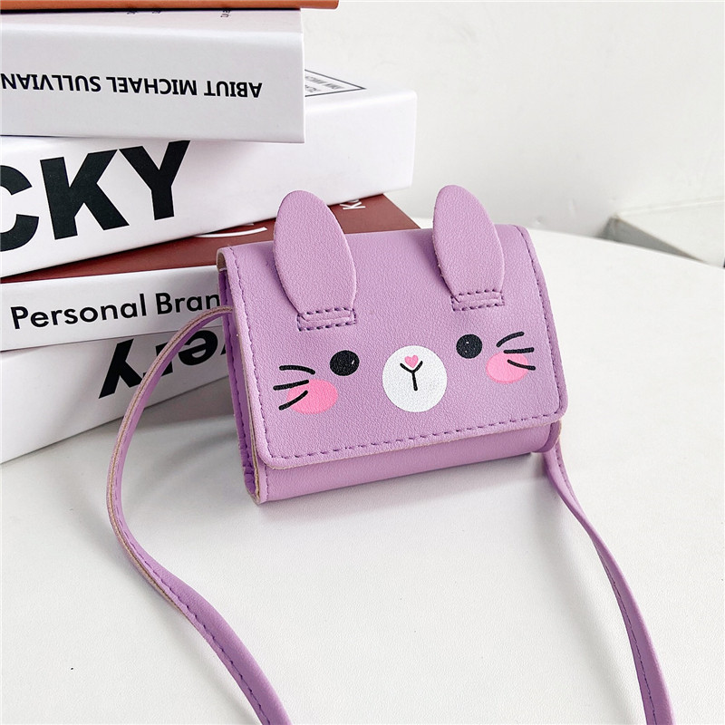 Children's Accessories Small Bag Little Girl Western Style Cute Rabbit Shoulder Messenger Bag Mini Cartoon Baby Coin Purse