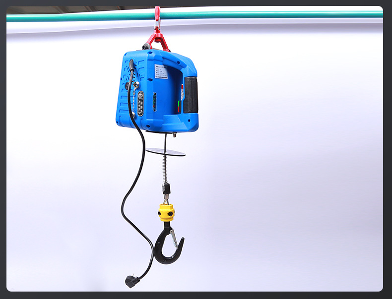 便携式悬挂电动葫芦 微型固定式钢丝绳 悬挂提升机家用便携式牵引