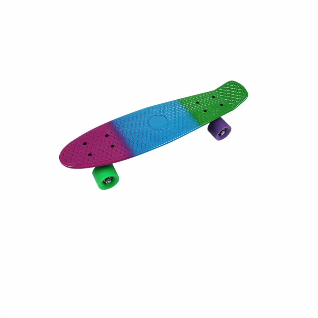 Factory Direct Supply Three-Color Paint Skate Scooter Plastic Banana Single Cut Skateboard Quantity Discounts Wholesale