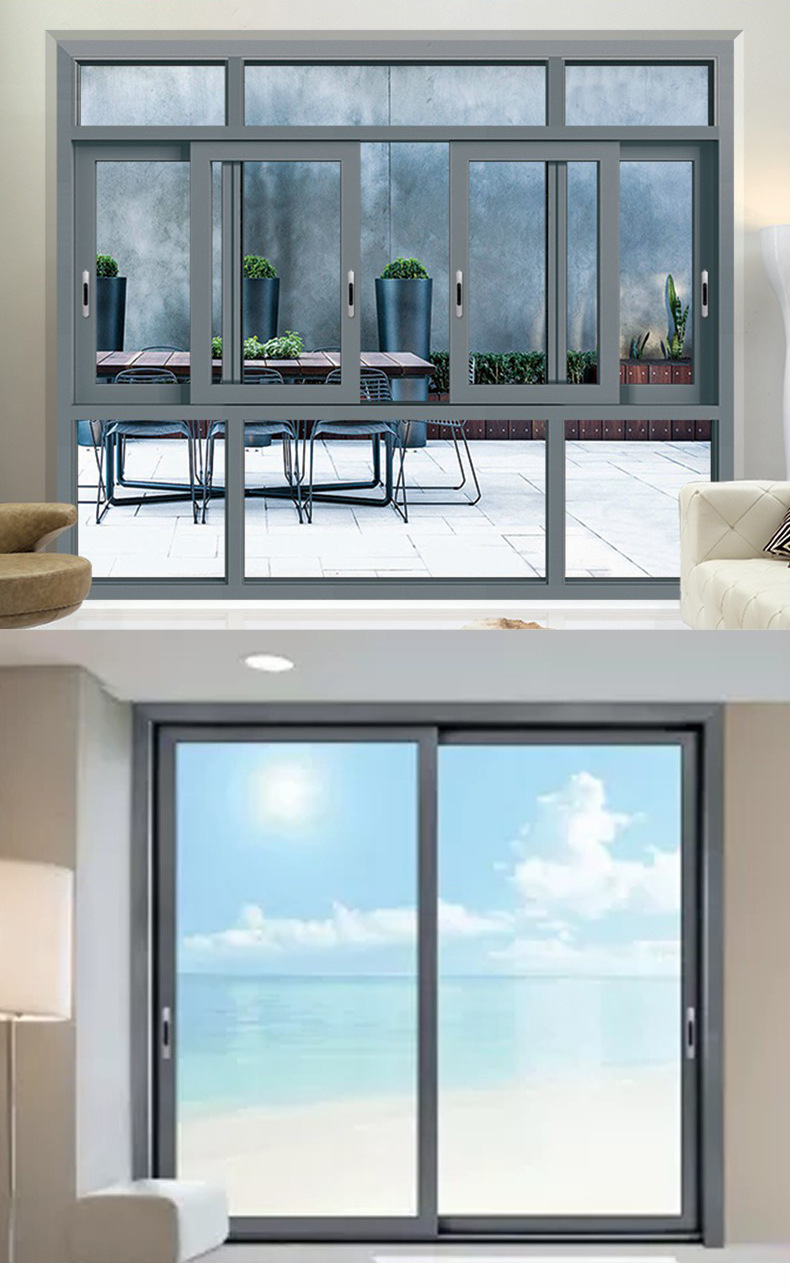 工厂直供80系列推拉窗 别墅庭院断桥推拉窗双轨铝合金推拉窗