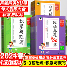 2024春53基础练小学语文阅读真题60篇积累与默句式训练复习资料书