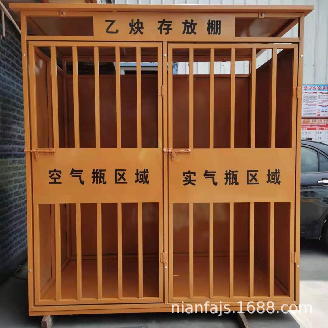厂家直销乙炔存放棚子 带指示语规范建筑工地安全作业 氧气乙炔棚