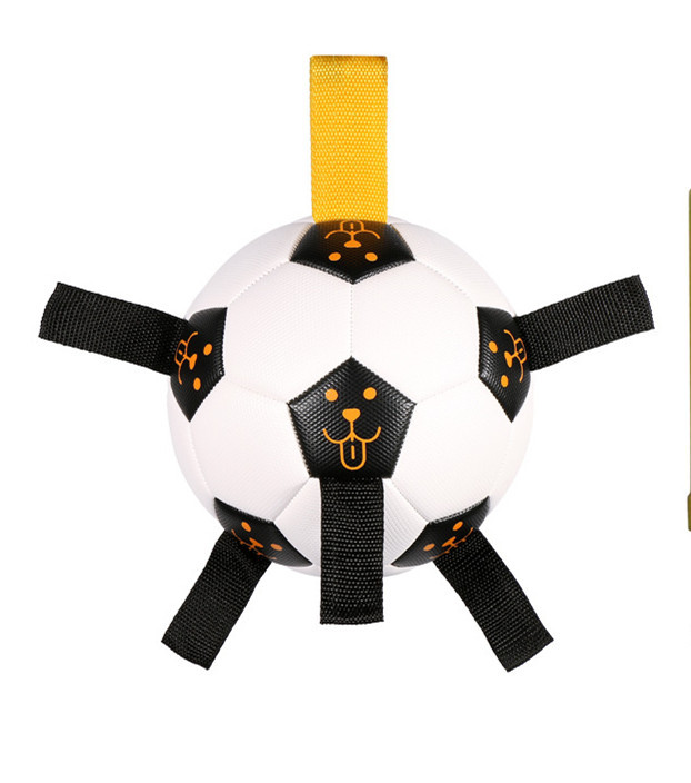 Cross-Border Supply New Pu Dog Play Football Outdoor Portable Pet Interactive Toy Pet Supplies