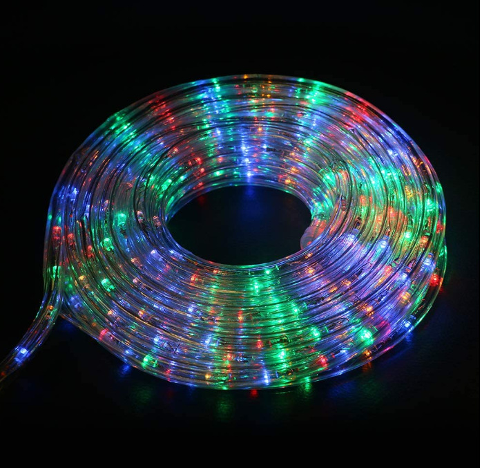 led灯带亮化装饰圆二线彩虹管户外节日装饰霓虹灯七彩灯带批发