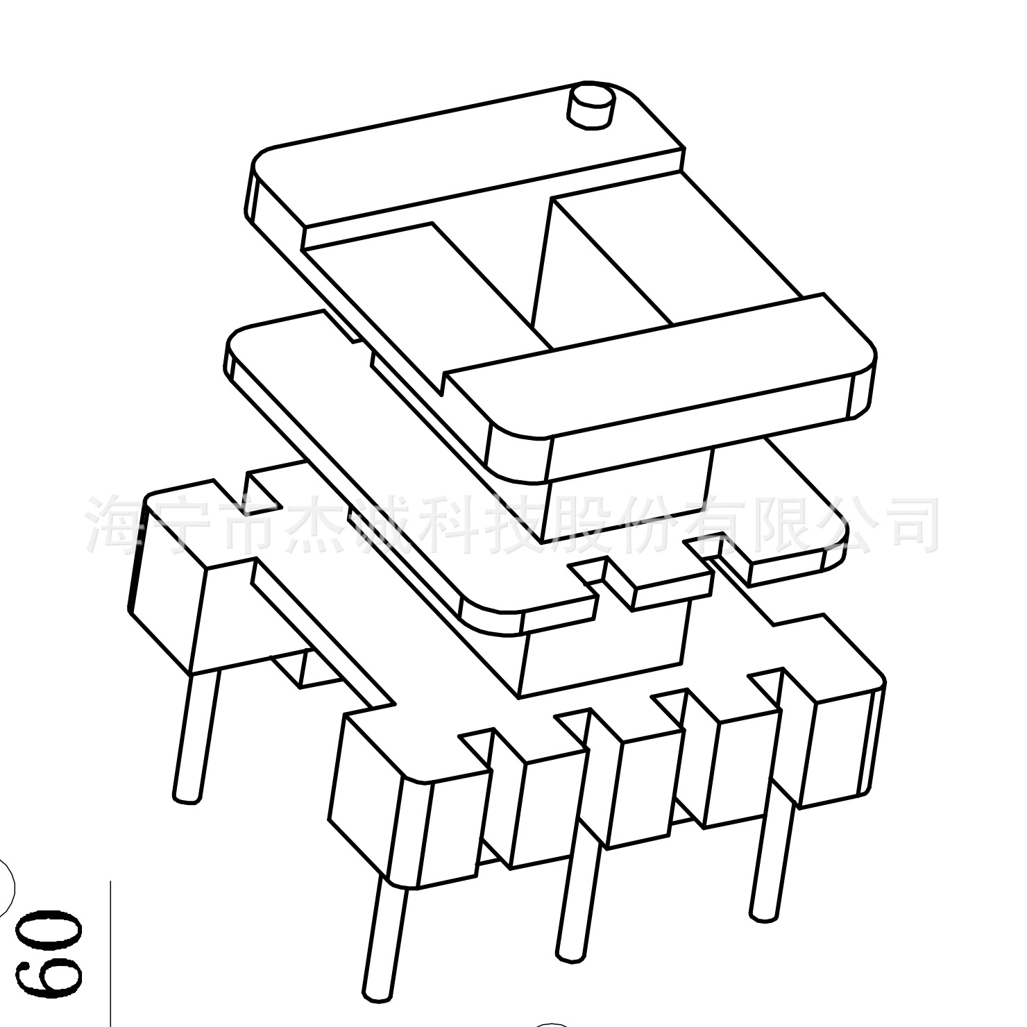 ee13骨架立式双槽3 3pinei1311bobbin高频变压器骨架电木10*8.
