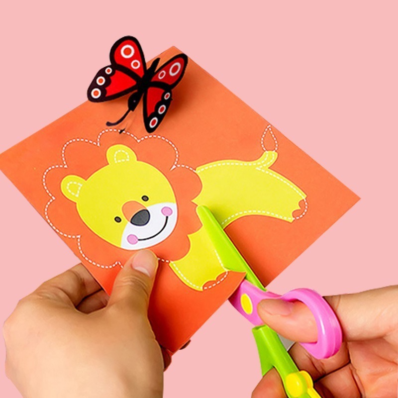彩色剪纸儿童手工3-6岁开发智力幼儿园diy制作益智趣味玩具材料