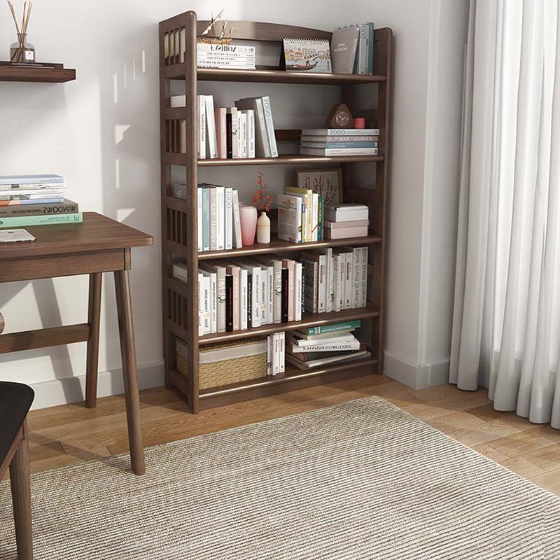 实木书架落地式客厅卧室书房置物架一体家用家庭学生简易多层书柜