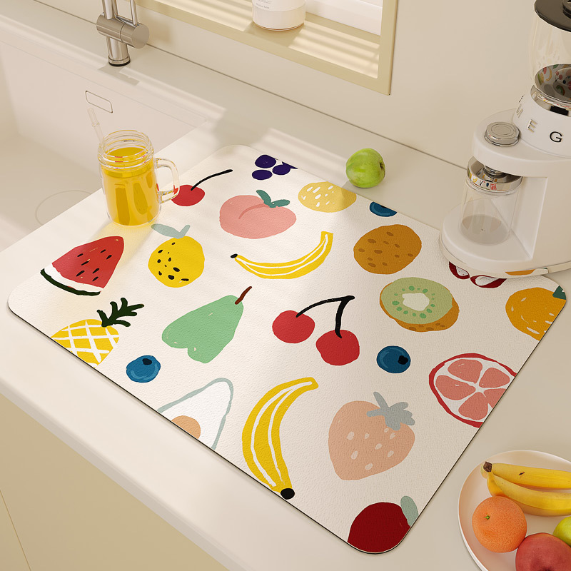 Kitchen Water Draining Pad Water Cushion Table Mat Control Water Cushion Desktop Diatom Mud Absorbent Pad Water Cushion Wash Basin Placemat Plate Heat Proof Mat