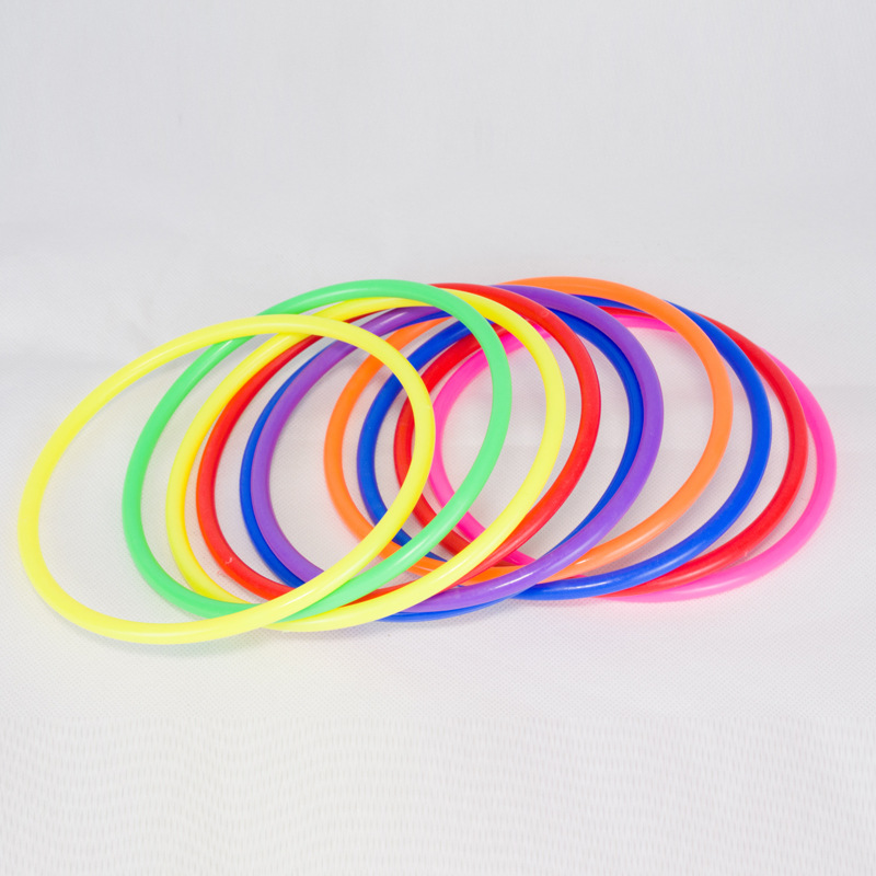 投掷玩具套圈圈幼儿园户外体育玩具感统训练塑料套圈彩色圈圈豆袋