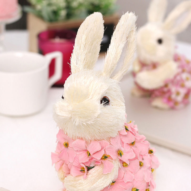 Cross-Border New Easter Decorations Papyrus Cute Easter Rabbit Home Party Desktop Ornaments