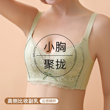 内衣女小胸聚拢夏季薄款收副乳防下垂胸罩2024新款无钢圈文胸