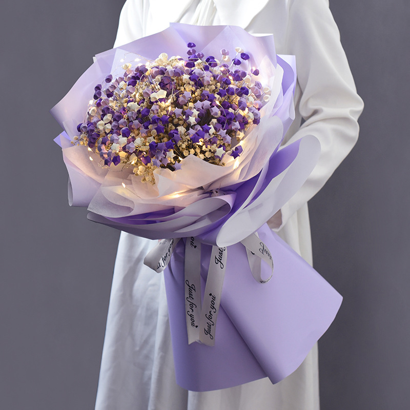 手工小星星花束diy折纸许愿星表白感动生日礼物送女友材料非成品