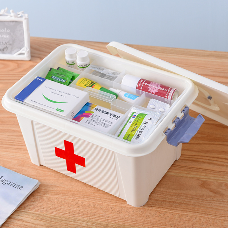 药箱家庭装药品多层收纳盒小医药箱家用大容量医疗大号急救箱现货