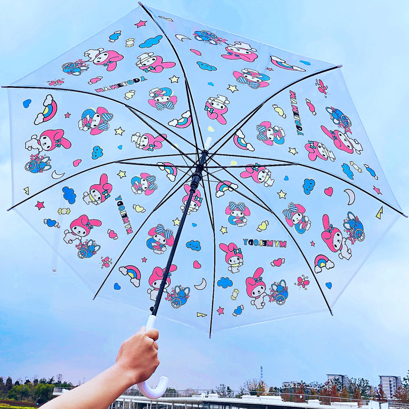 student fresh frosted long handle umbrella transparent umbrella internet celebrity ins adult advertising umbrella factory wholesale in large quantities
