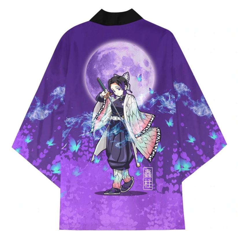 新款动漫鬼灭之刃角色服cos短款新款和服披风羽织外套睡衣开衫