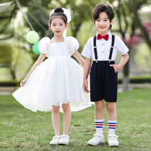 2024新款公主演出服礼服薄款儿童蓬蓬纱公主裙小学生幼儿园表演服