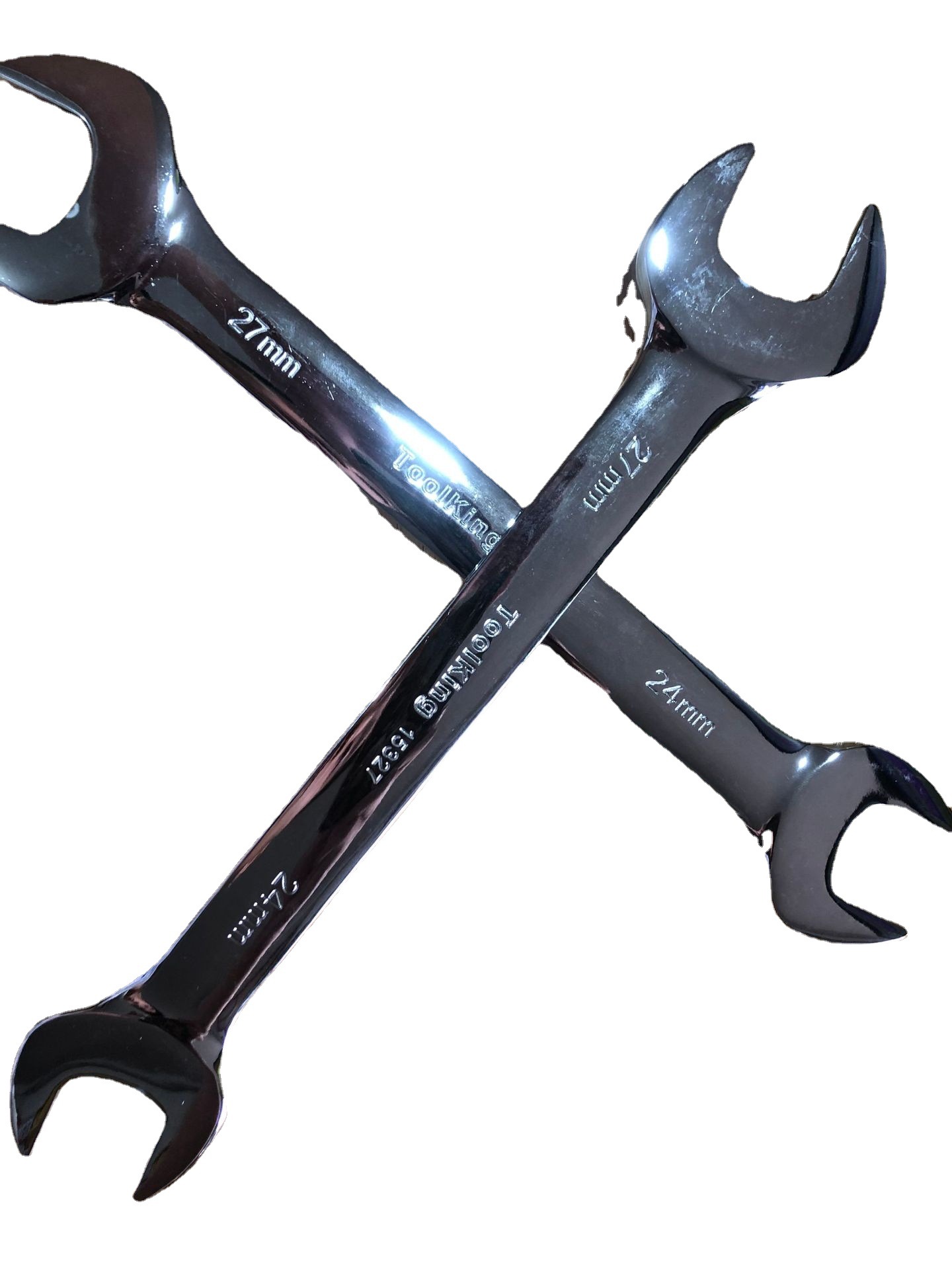 安拓 全抛光双开两用扳手汽修镜面开口扳手双头呆板手外六角扳手