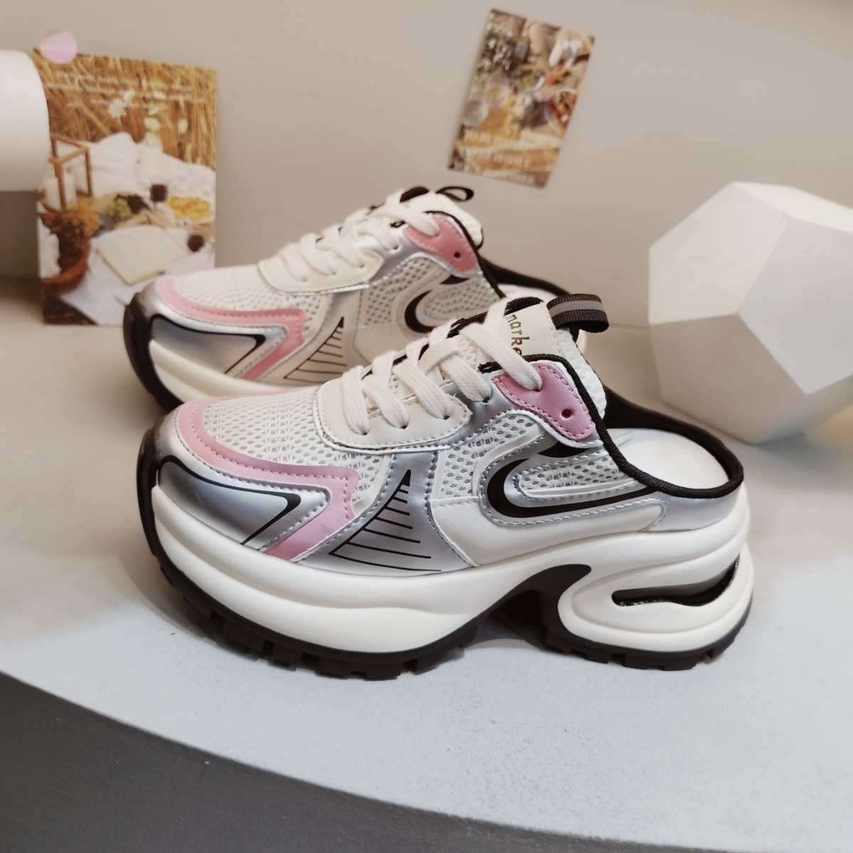 包头老爹拖鞋女厚底拖鞋外穿2024夏季新款老爹鞋软踩屎感松糕凉拖