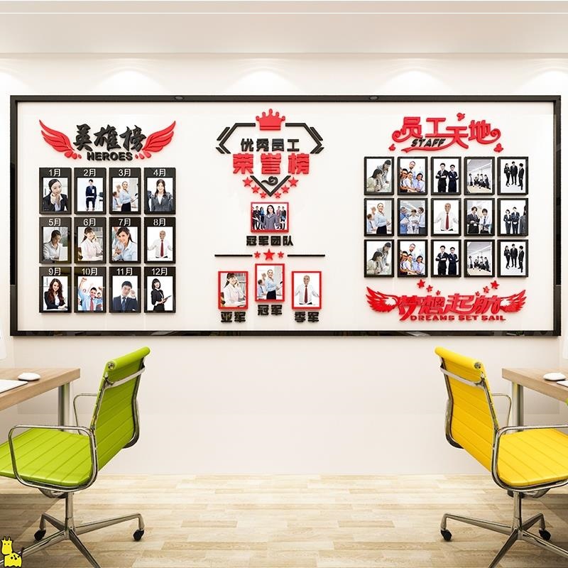 销售业绩展示板磁性软白板可擦写公告栏墙贴销售排行榜龙虎pk看板