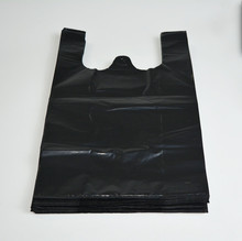 TD61超厚黑色背心塑料袋子大号方便袋手提家用加厚垃圾袋水产袋装