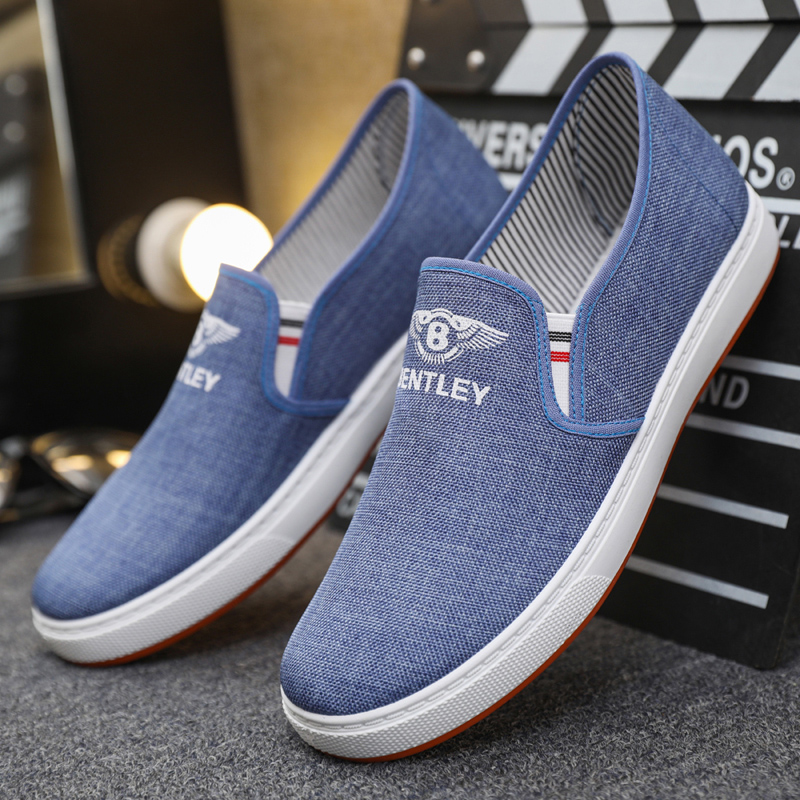 新品老北京布鞋男鞋夏季低帮帆布鞋男士休闲鞋轻便防滑懒人鞋