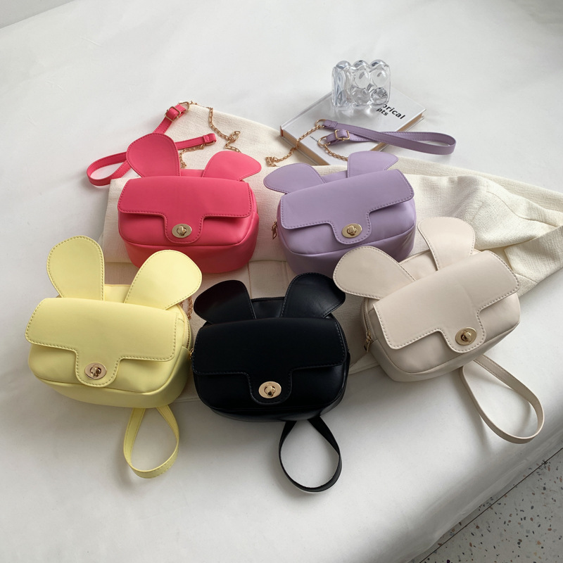 2023 Summer New INS Special-Interest Design Cute Rabbit Ears Shoulder Bag Trendy Fashionable Stylish Mini Messenger Bag