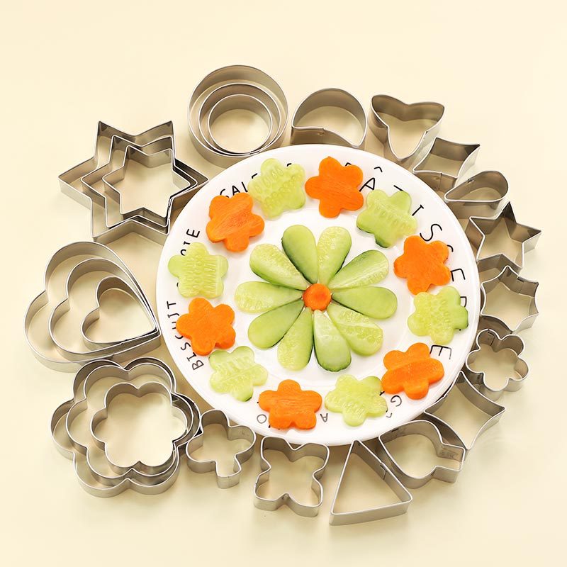 78成交3件相似苹果三角推刀吧水果模具不锈钢刻花小工具优质摆盘工具