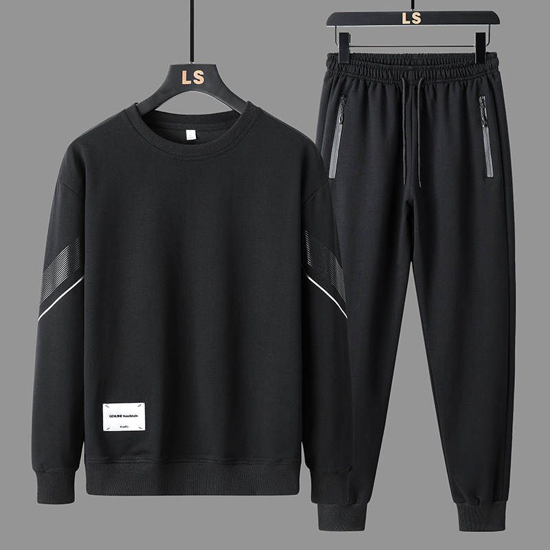 2023 New Autumn Men's Casual Sweatshirt Outfit round Neck Sweater Pants Menswear Fashion Brand Sportswear Two-Piece Set