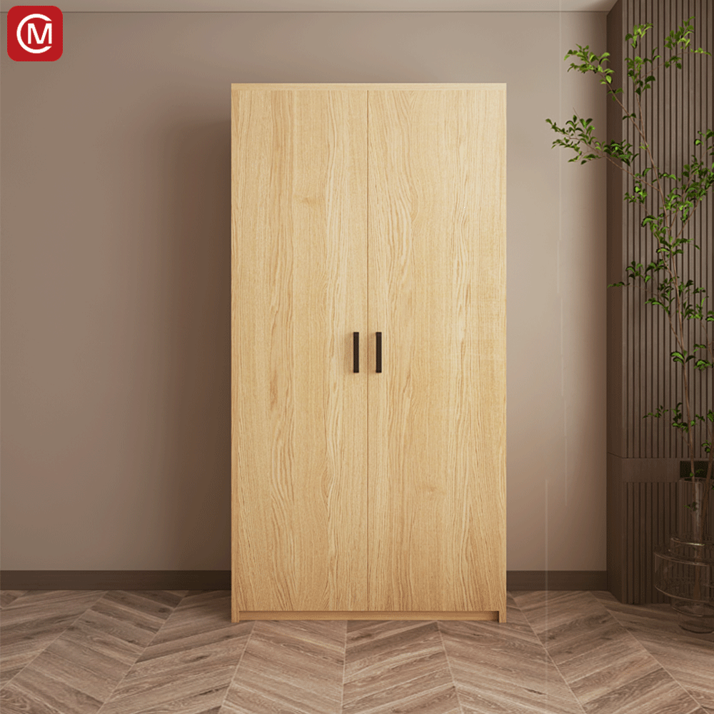 公寓衣柜小型卧室衣柜2门4门平开式木柜简约酒店小衣柜出租屋衣柜