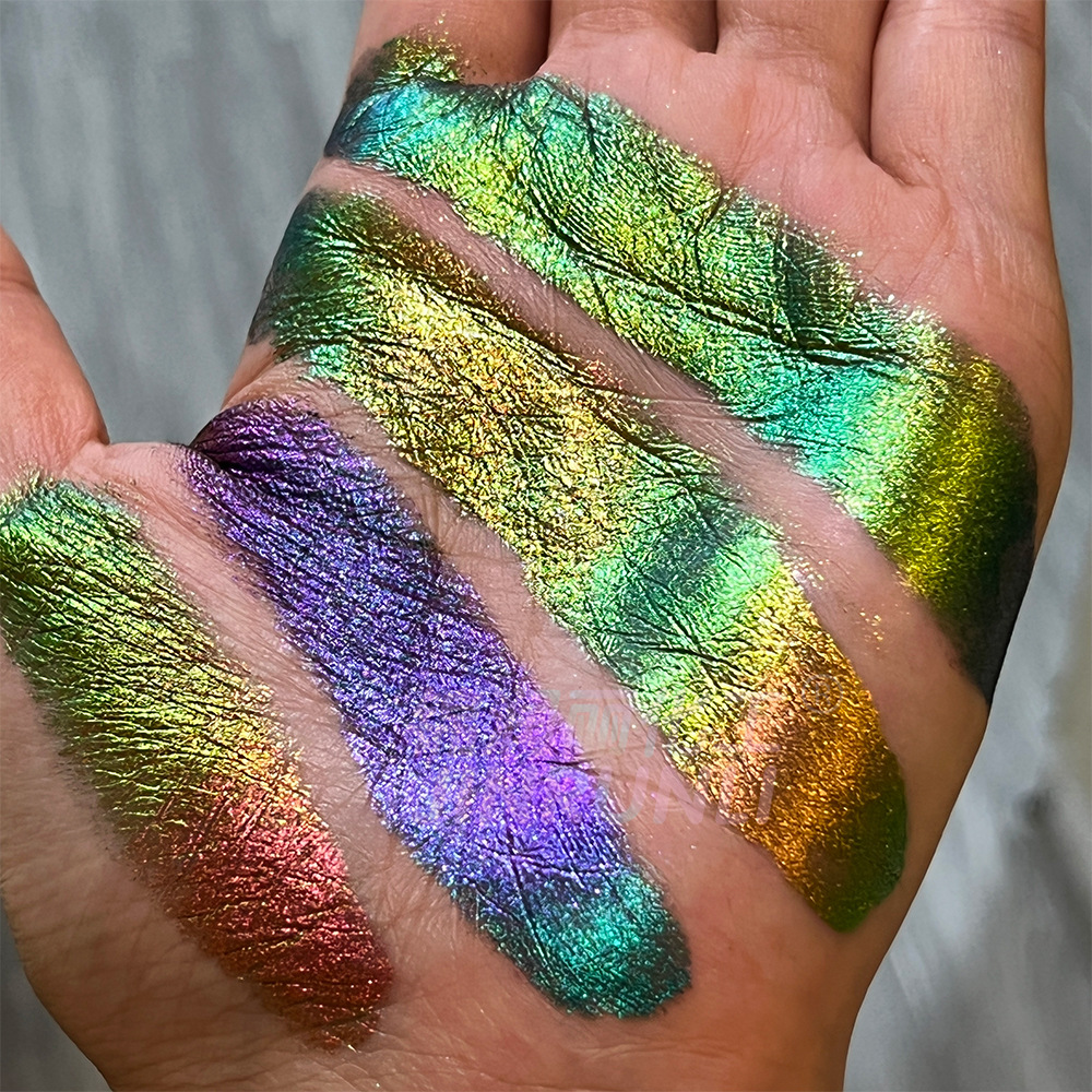 新化妆品级光学变色龙颜料轻薄偏光眼影高光珠光片欧美彩妆粉