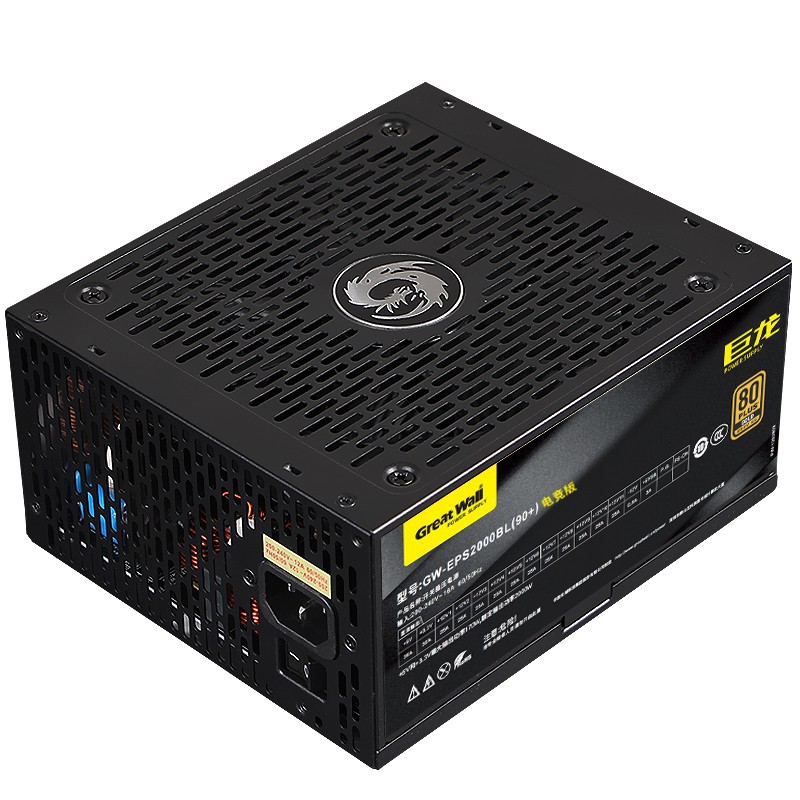 长城巨龙2000w 额定2000w电源 金牌全摸组台式电脑矿机以太坊电源