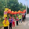 Lion prop Dragon Dance children Dragon Dance Plastic Faucet kindergarten stage perform Gilding Longbu Dragon