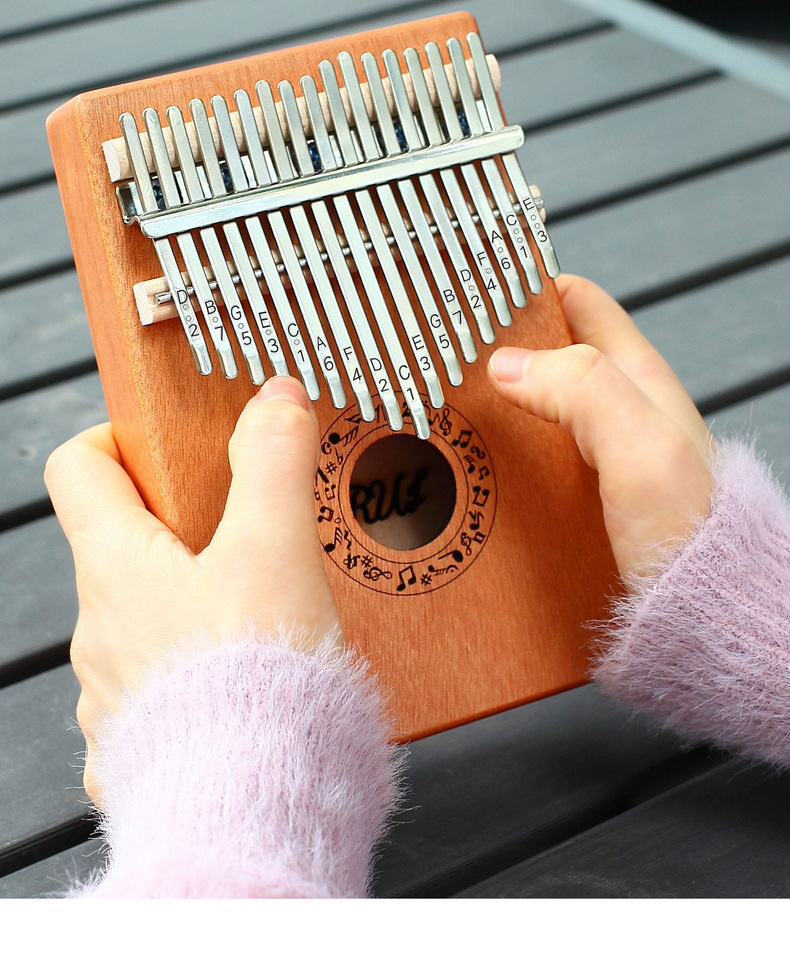 17音拇指琴 卡林巴琴手指琴手拨琴桃花芯kalimba不用学就会的乐器