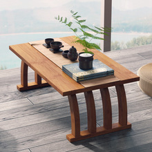 新款中式飘窗小茶几榻榻米简约窗台阳台楠竹茶桌矮桌地毯小型桌子