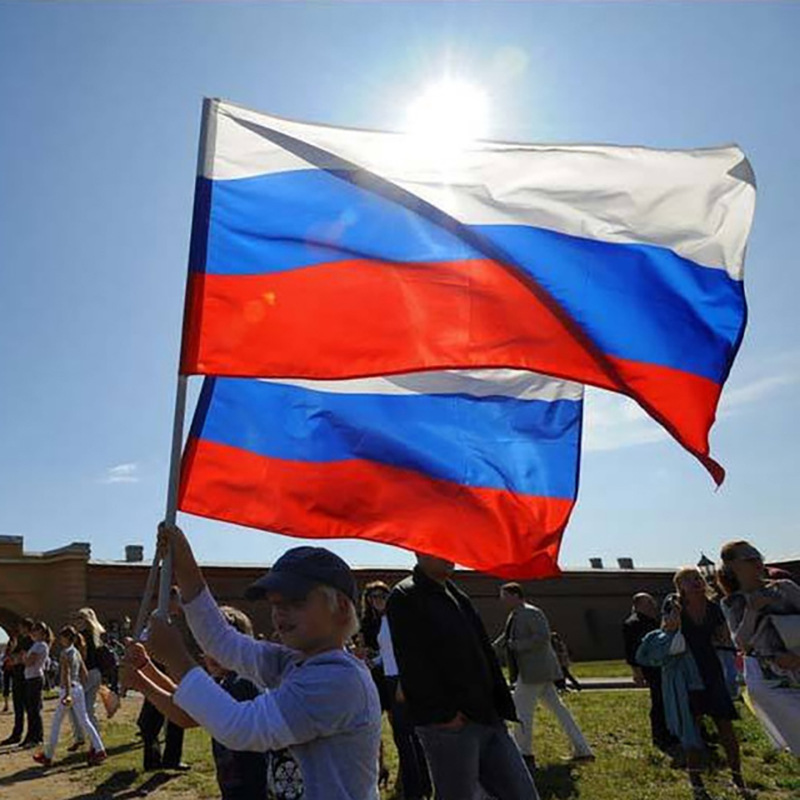 跨境现货俄罗斯国旗反战游行旗子总统选举国旗庆典装饰国旗批发