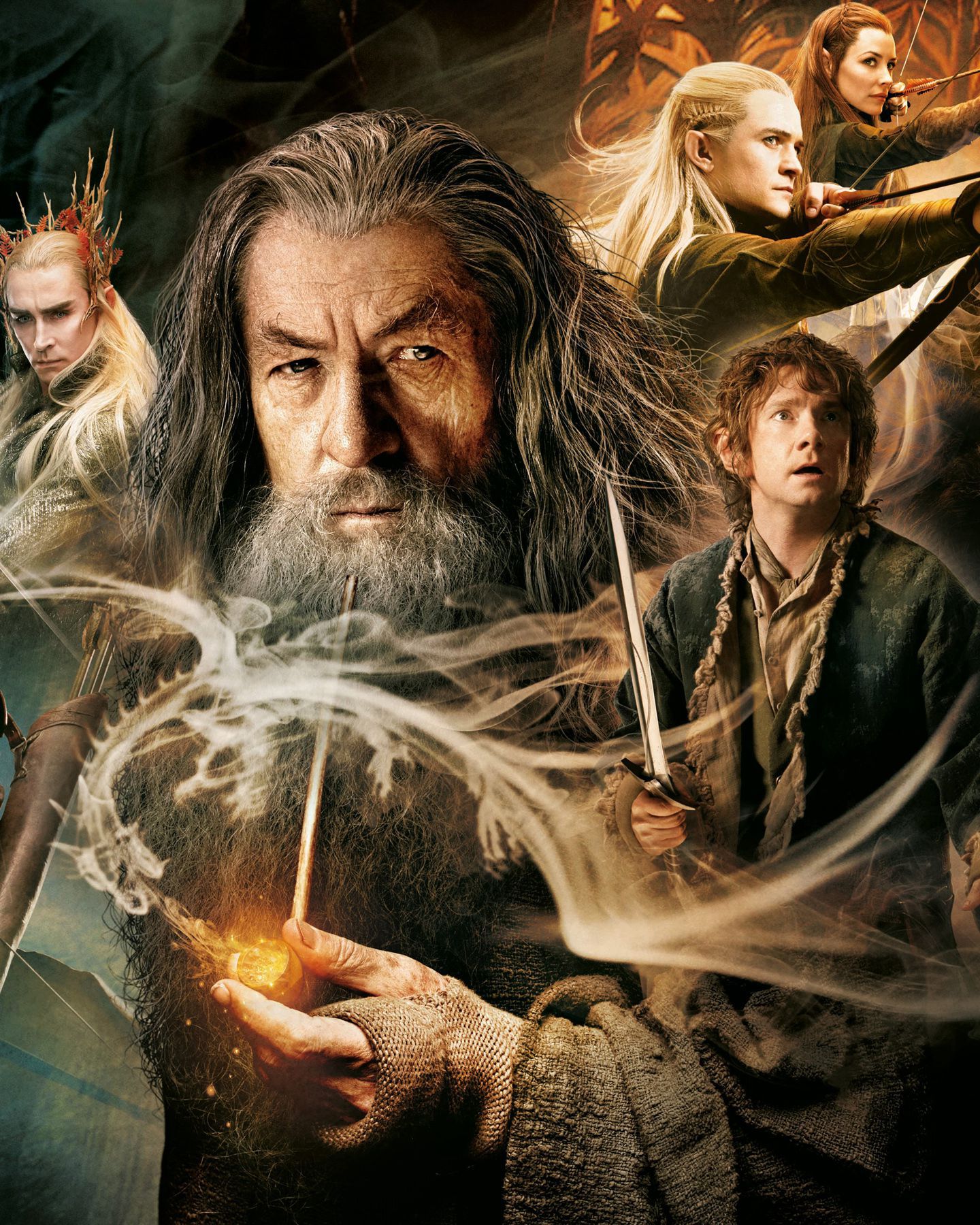 霍比特人比尔博·巴金斯,甘道夫射手电影海报人物钻石画