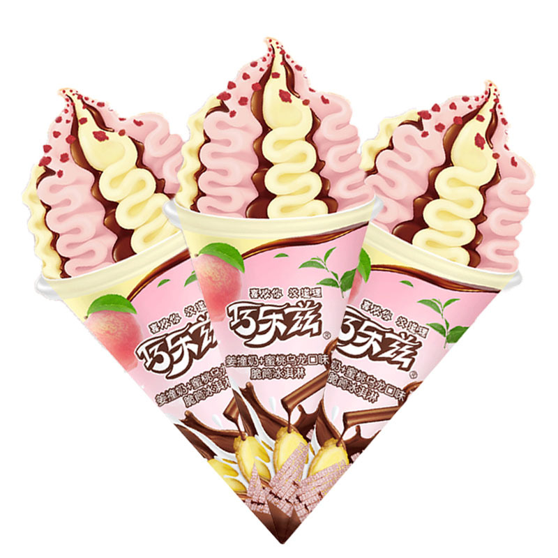 巧乐兹姜撞奶蜜桃乌龙味大脆筒冰淇淋脆筒雪糕冰激凌冷饮-阿里巴巴