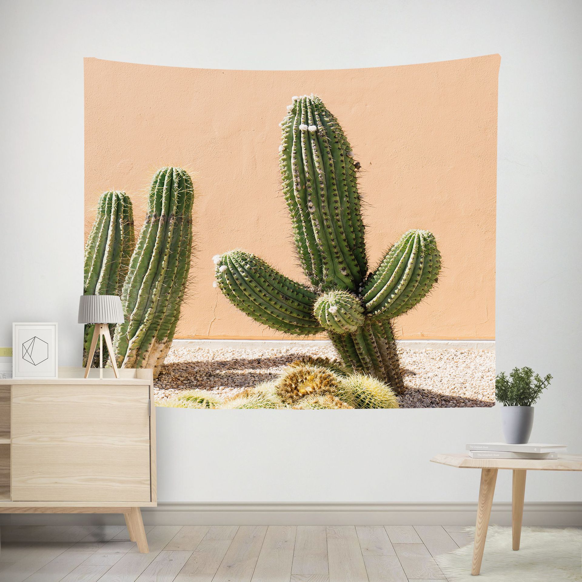 挂毯ins北欧风卧室墙壁装饰挂布网红直播间背景墙挂毯来图定制