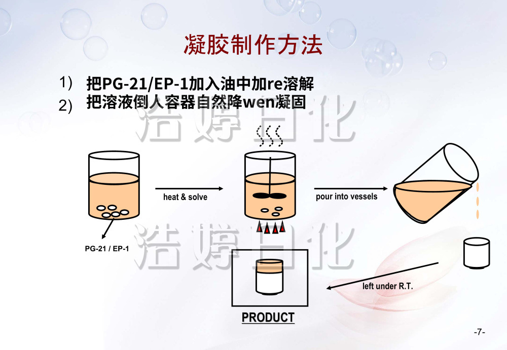 日本味之素 gp-1 高透明度油凝胶 油性硬胶体 护肤彩妆原料100g