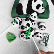 3D立体蛋白糖公仔动物园熊猫文创景区摆摊小商品熊猫棒棒糖马林糖
