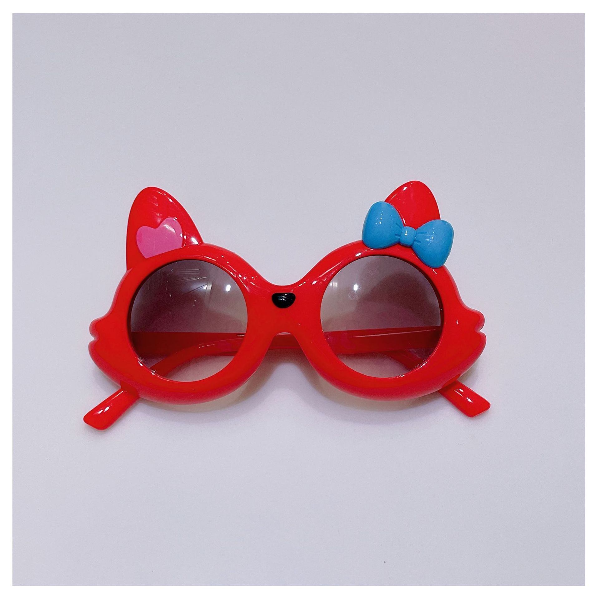 New Kids Sunglasses Cute Cartoon Fox Color Sunglasses for Boys and Girls Summer UV Protection Sun Protection Glasses