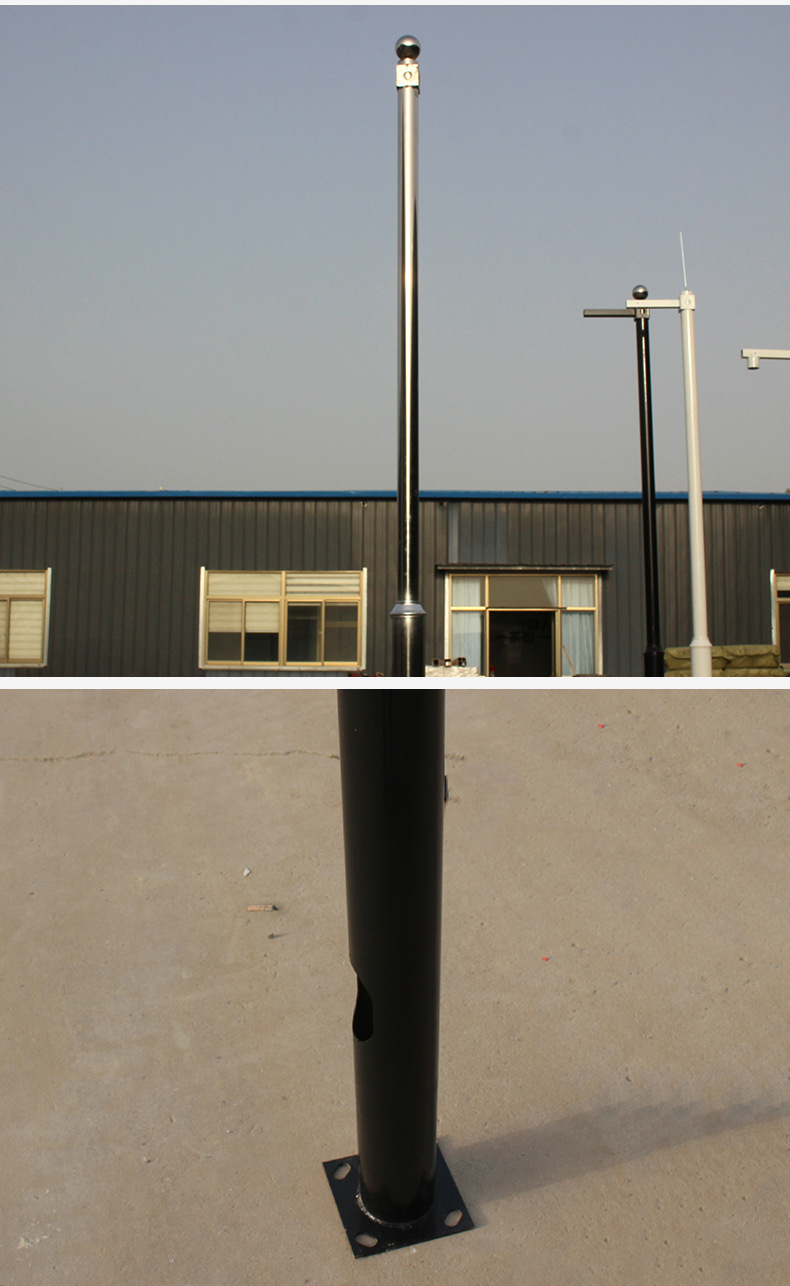 小区监控立杆 不锈钢立杆3米3.5米4米组合室外摄像头监控杆支架